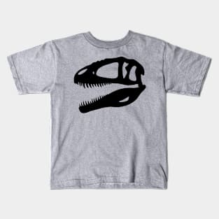 Carcharodontosaurus skull - black Kids T-Shirt